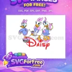 Free Roller Skating Blue Daisy Free Pink Bows Disney Free SVG - Instant Download