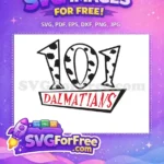 Free Spotted Free Red Text 101 Dalmatians Disney Free SVG - Instant Download