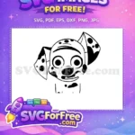 Free Smiling Face Free Black Spots 101 Dalmatians Free SVG - Instant Download
