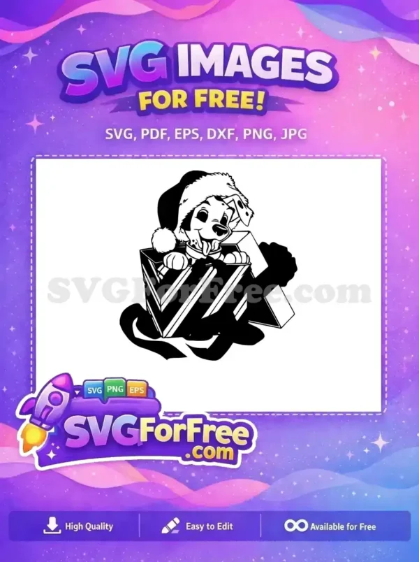 Free Dalmatian Free Santa Gift Dalmatians 101 Disney Free SVG