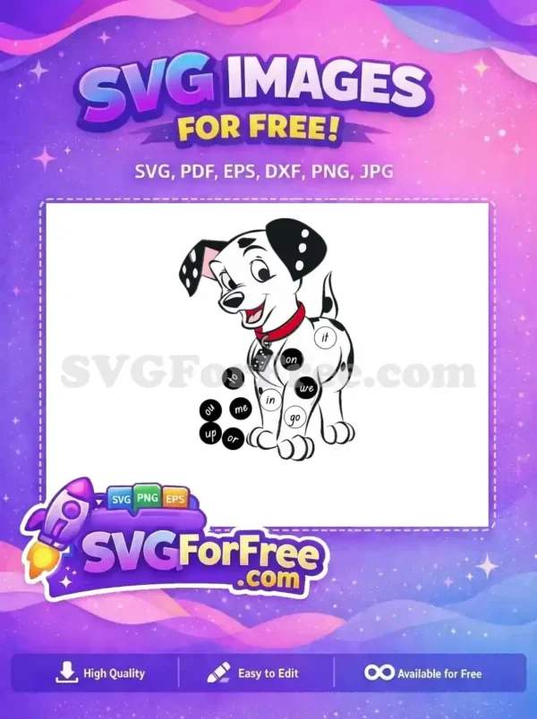 Free Smiling Dalmatian Puppy Free Red Collar 101 Dalmatians Free SVG Free Smiling Dalmatian Puppy Free Red Collar 101 Dalmatians Free SVG