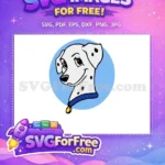 Free Smiling Free Collar Dalmatians 101 Disney Free SVG - Instant Download