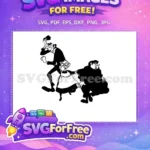 Free Black and White Free Horace and Jasper Dalmatians Free SVG - Instant Download
