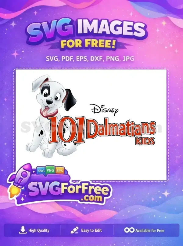 Free Playful Free Spotted 101 Dalmatians Disney Kids Free SVG