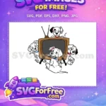 Free Smiling Free TV Remote Dalmatians 101 Disney Free SVG - Instant Download