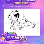 Free Happy Howling Free Spotted Dalmatians 101 Disney Free SVG - Instant Download