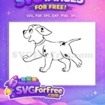 Free Happy Puppy Free Dalmatian 101 Movie Free SVG - Instant Download