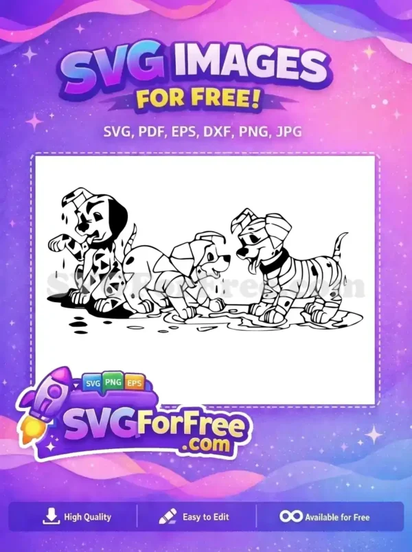 Free Messy Free Happy Dalmatians 101 Disney Free SVG Free Messy Free Happy Dalmatians 101 Disney Free SVG