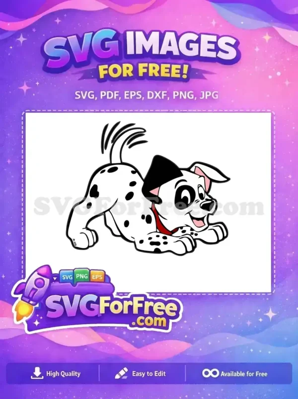 Free Happy Playful Puppy Free Red Collar Dalmatians 101 Disney Free SVG Free Happy Playful Puppy Free Red Collar Dalmatians 101 Disney Free SVG