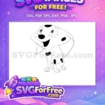 Free Smiling Puppy Free Black Spots 101 Dalmatians Free SVG 2 - Instant Download