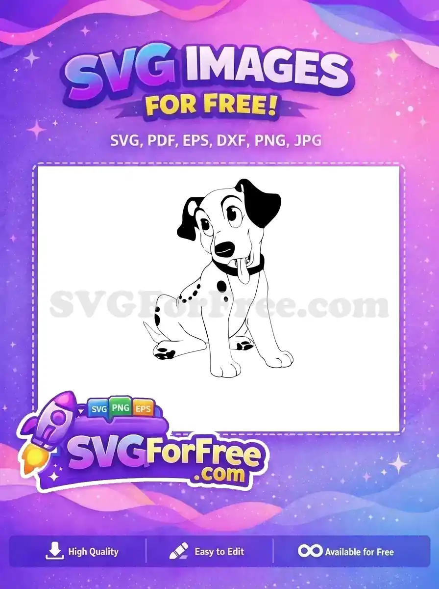 Free Spotted cute Free Happy Dalmatians 101 Disney Free SVG