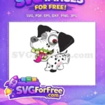 Free Zombie Puppy Free Green Drool Dalmatian Free SVG - Instant Download