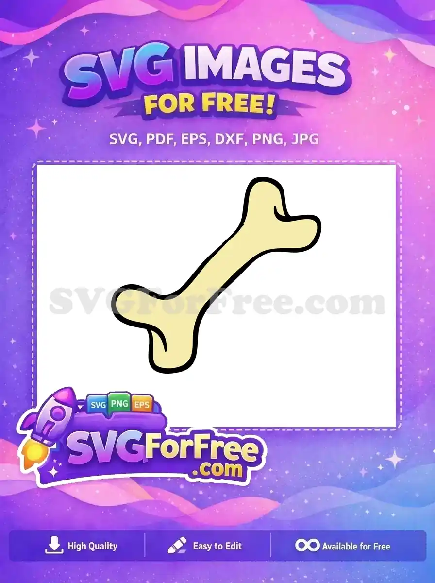 Free Simple Bone Free Tan Color Dalmatians Free SVG