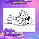 Free Playful Free Spotted Dalmatians 101 Disney Free SVG 1 - Instant Download