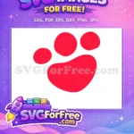 Free Red Paw Free Dalmatian 101 Cartoon Free SVG - Instant Download