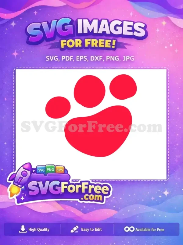 Free Red Paw Free Dalmatian 101 Cartoon Free SVG
