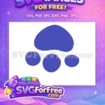 Free Blue Paw Free Puppy Footprint Dalmatians 101 Disney Free SVG - Instant Download