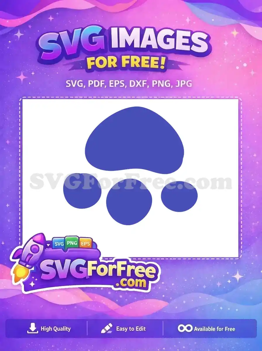 Free Blue Paw Free Puppy Footprint Dalmatians 101 Disney Free SVG