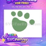 Free Green Free Pawprint Dalmatians 101 Disney Free SVG - Instant Download
