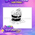 Free Happy Dalmatian Free Bubble Bath Ducky Disney Free SVG - Instant Download