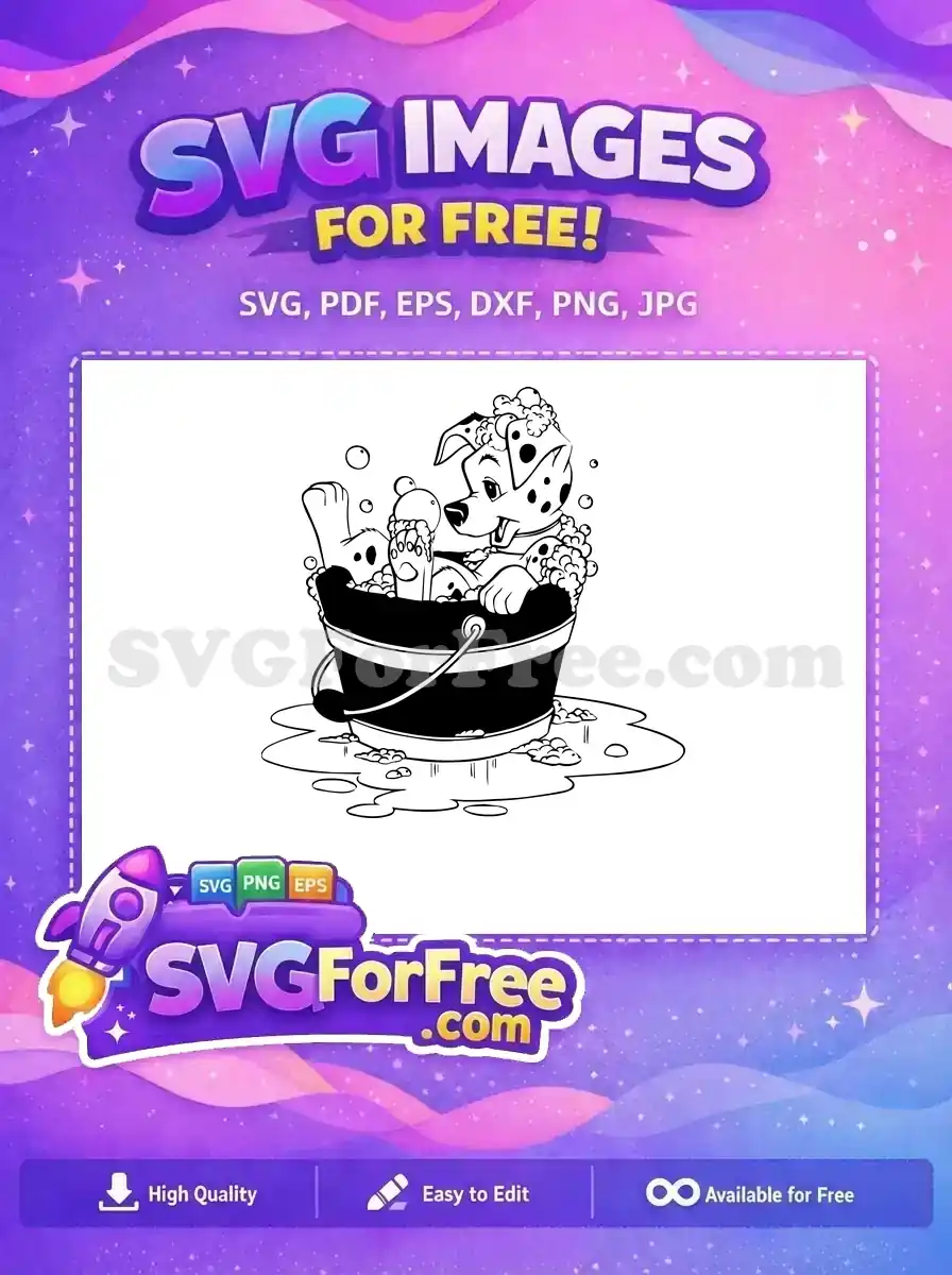 Free Happy Dalmatian Free Bubble Bath Ducky Disney Free SVG