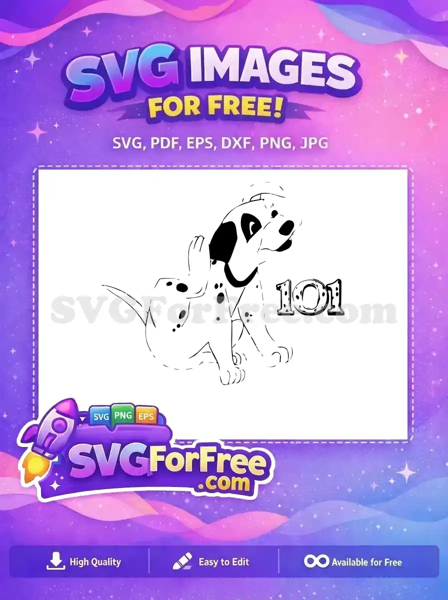 Free Dalmatian Free Scratching Dalmatians 101 Disney Free SVG