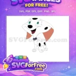 Free Happy Spotted Free Collared Dalmatians 101 Disney Free SVG - Instant Download