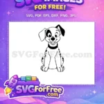 Free Sitting Puppy Free Black Spots 101 Dalmatians Free SVG 1 - Instant Download