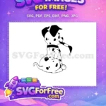 Free Playful Spotted Free Paintbrush Collar Dalmatians 101 Disney Free SVG - Instant Download