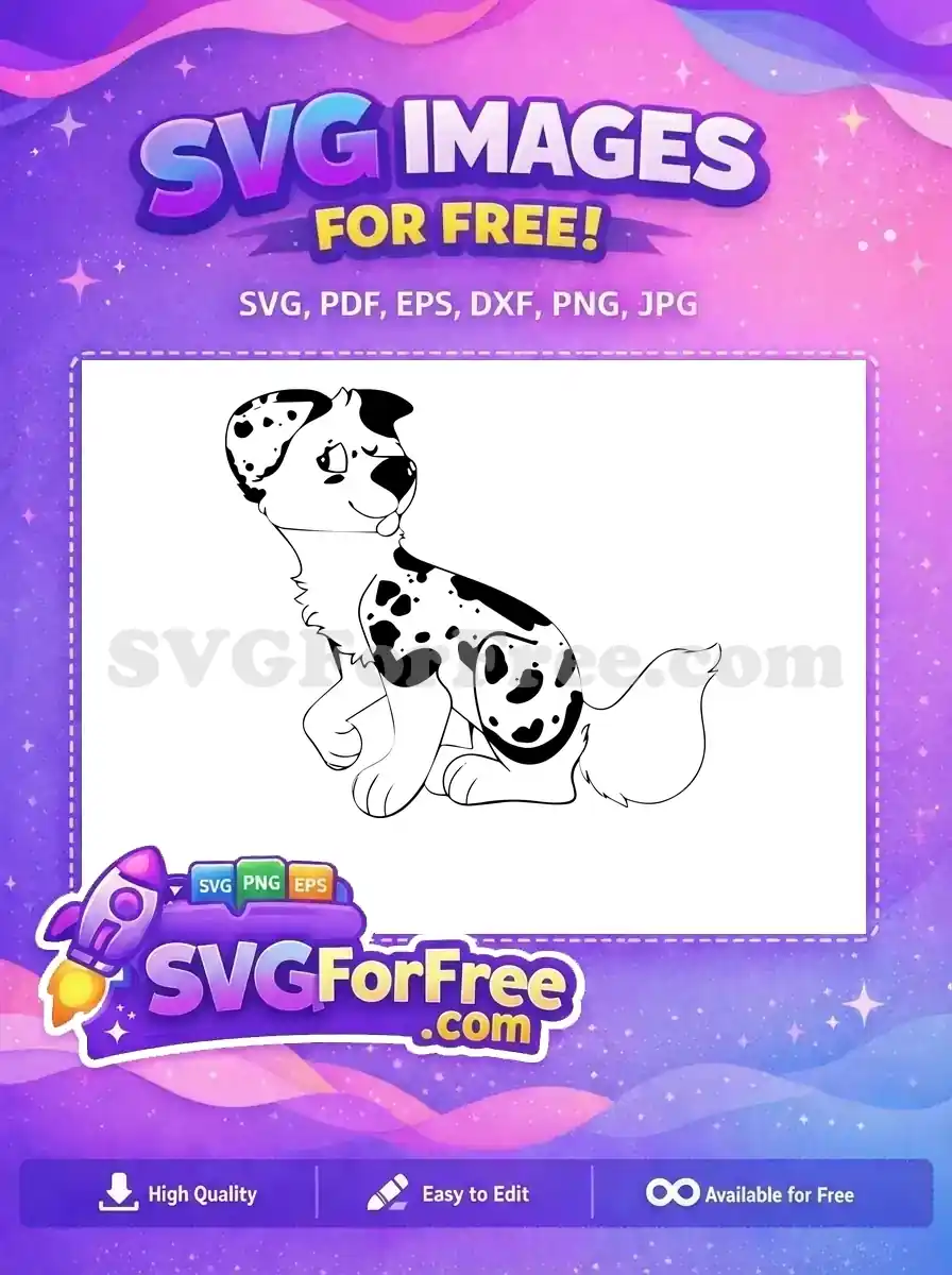 Free Sitting Puppy Free Dalmatian 101 Movie Free SVG