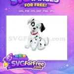 Free Tongue Out Free Red Collar 101 Dalmatians Free SVG - Instant Download