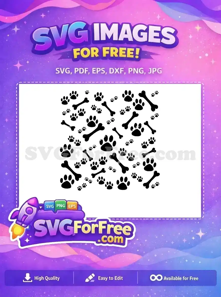 Free Pawprint Free Bone Dalmatians 101 Disney Free SVG