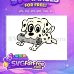 Free Happy Dalmatians Puppy Free Newspaper Disney Free SVG - Instant Download