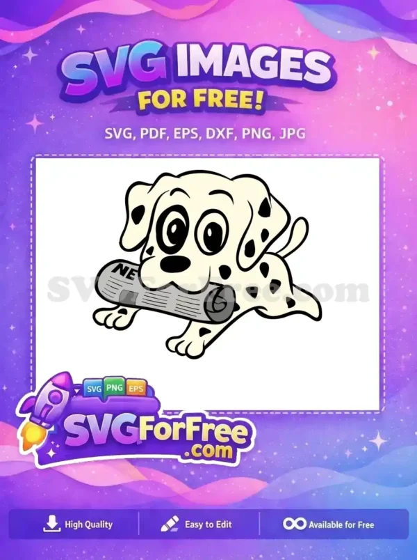 Free Happy Dalmatians Puppy Free Newspaper Disney Free SVG