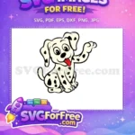 Free Smiling Dalmatian Free Spotted 101 Dalmatians Disney Free SVG - Instant Download