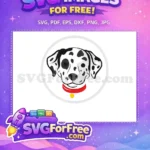 Free Spotted Fur Free Red Collar Dalmatians 101 Free SVG - Instant Download