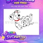 Free Joyful Dalmatian Free Red Collar Dalmatians 101 Disney Free SVG - Instant Download