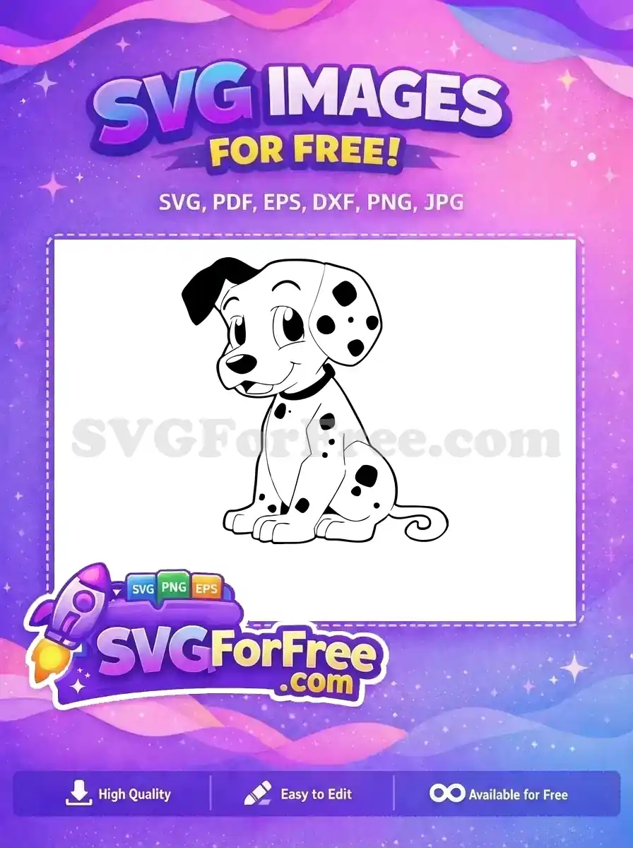 Free Black Spots Free Puppy Dog 101 Dalmatians Free SVG