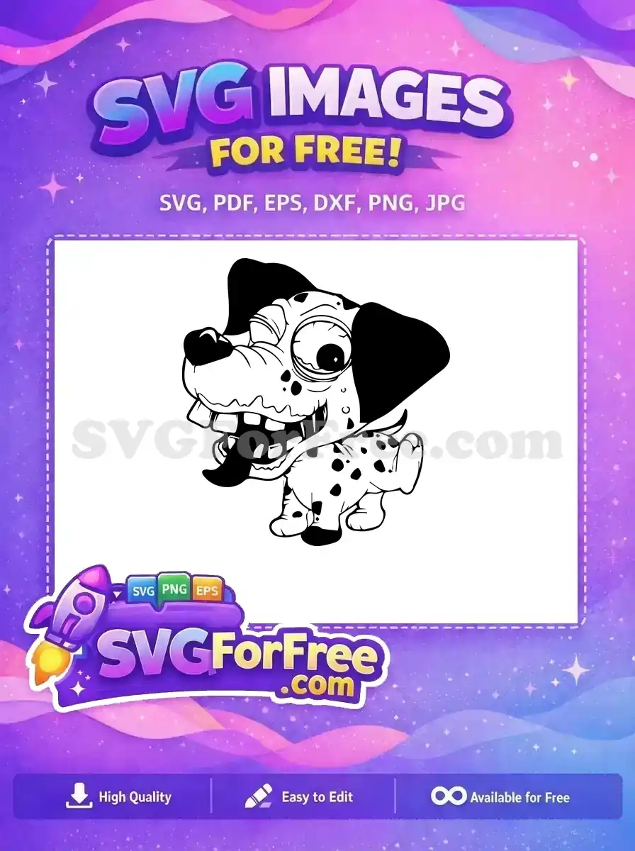 Free Goofy Free Spotted Dalmatians 101 Disney Free SVG