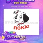 Free Happy Red Free Poka Dalmatians 101 Disney Free SVG - Instant Download