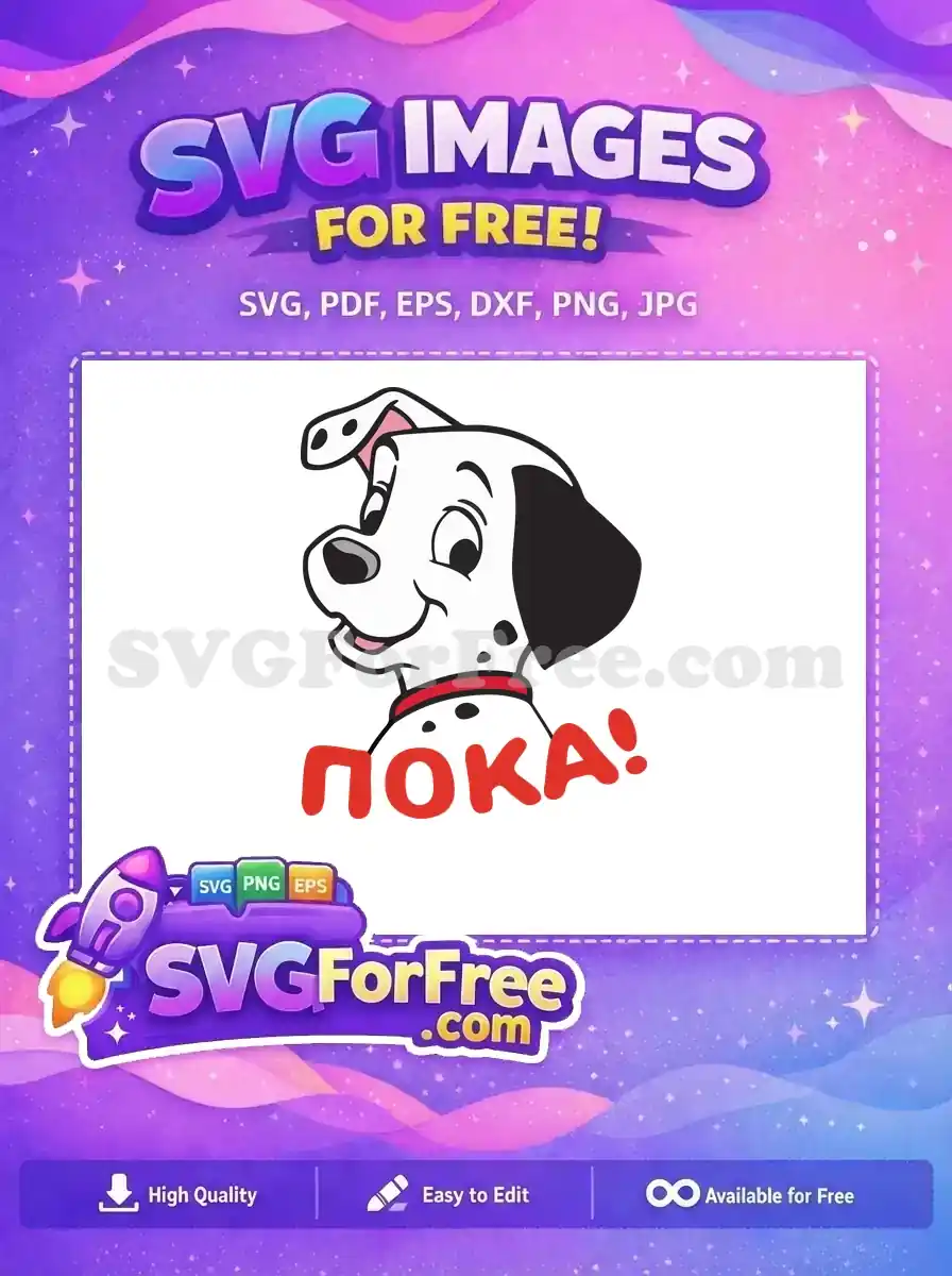 Free Happy Red Free Poka Dalmatians 101 Disney Free SVG
