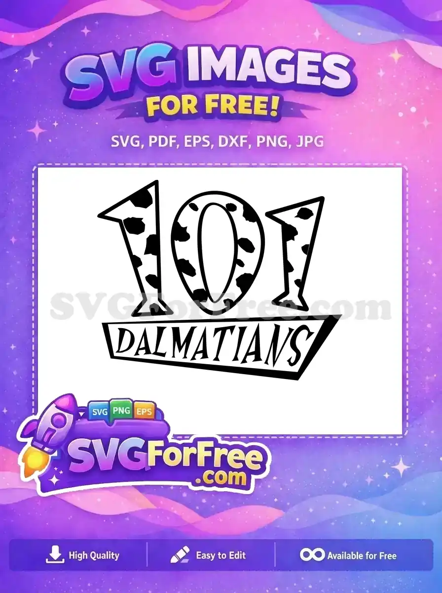 Free Black Spotted 101 Free Bold Dalmatians Font 101 Dalmatians Free SVG