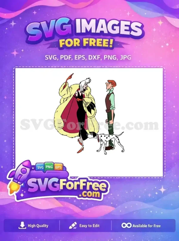 Free Yellow Coat Cruella Free Worried Man Dalmatians 101 Disney Free SVG Free Yellow Coat Cruella Free Worried Man Dalmatians 101 Disney Free SVG