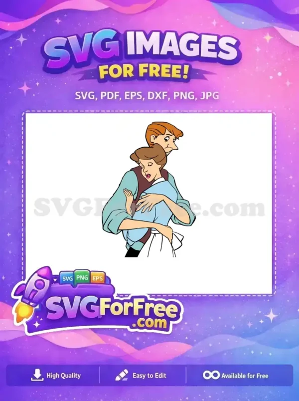 Free Serene Anita Free Roger Embrace 101 Dalmatians Disney Free SVG