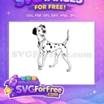 Free Pongo Free Dog Outline 101 Dalmatians Disney Free SVG - Instant Download