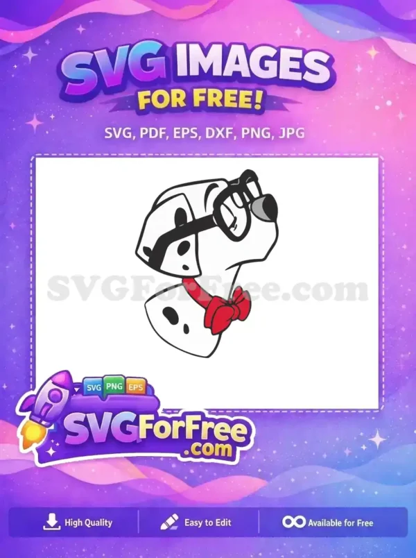 Free Dalmatian Glasses Free Red Bowtie 101 Dalmatians Free SVG