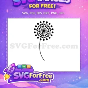 Free Black Dandelion Minimalist Free Abstract Floral Nature Free SVG Free Black Dandelion Minimalist Free Abstract Floral Nature Free SVG