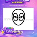 Free Squinted Black Free Cartoon Eyes Deadpool Free SVG - Instant Download
