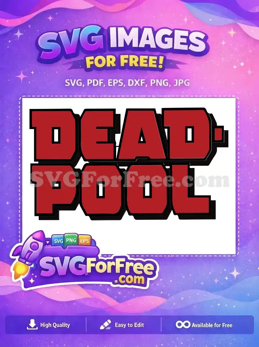 Free Red Black Outline Bold Free Stylized Comic Font Deadpool Free SVG