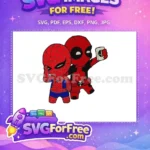 Free Red Blue Spiderman Free Selfie Deadpool Movie Free SVG - Instant Download